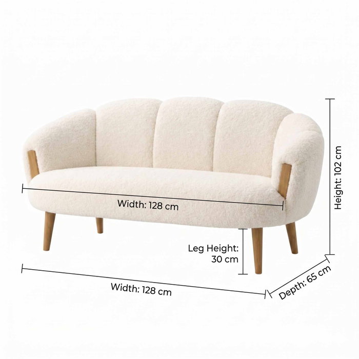 Atelier Del Sofa Star - White Sofá de 2 Plazas